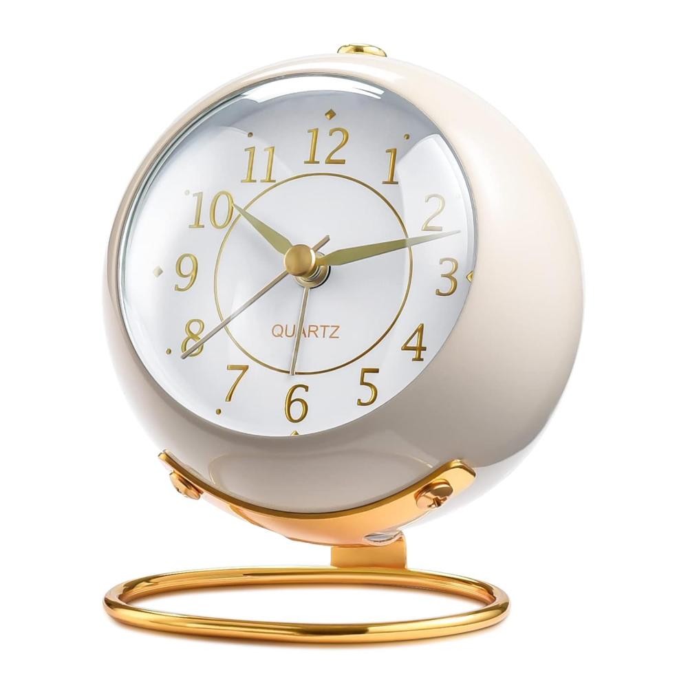 Round Desk Classic Clock Cream