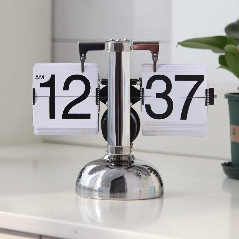 Stainless Steel Retro Flip Clock