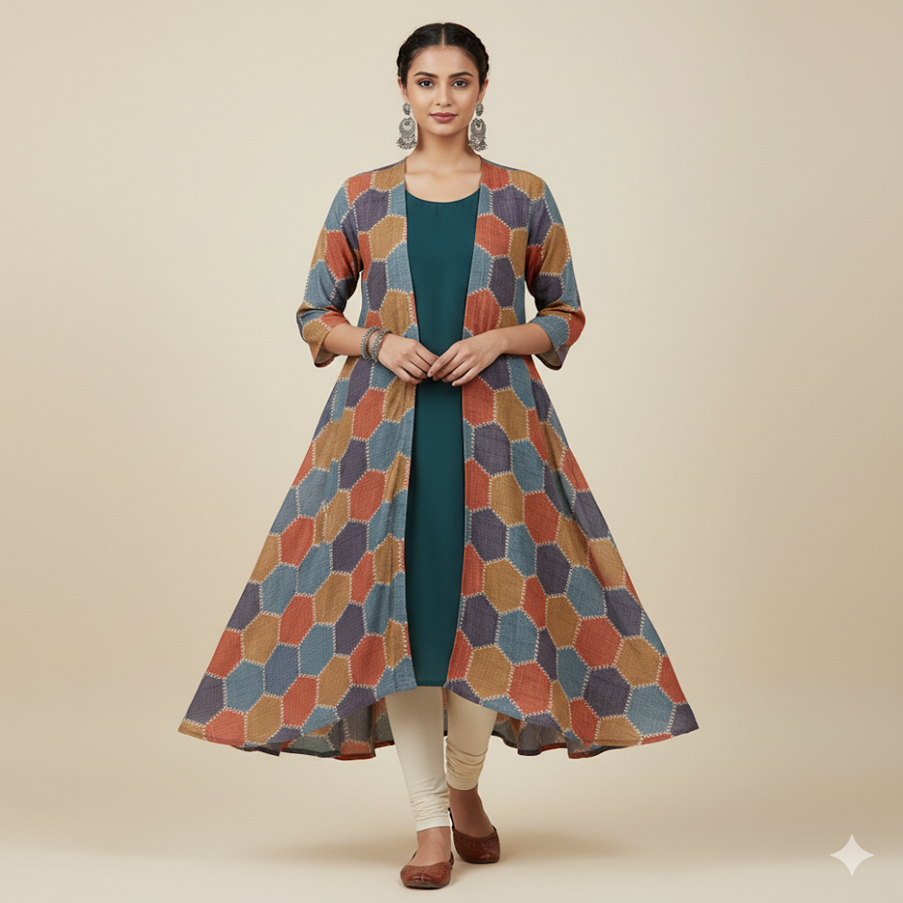 Hexagon  Digital Print Fabric ,Geometric Fabric