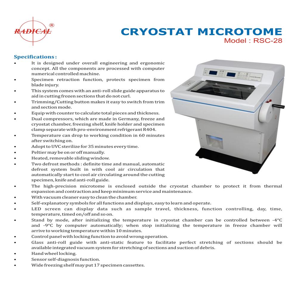 CRYOSTAT MICROTOME RSC-28