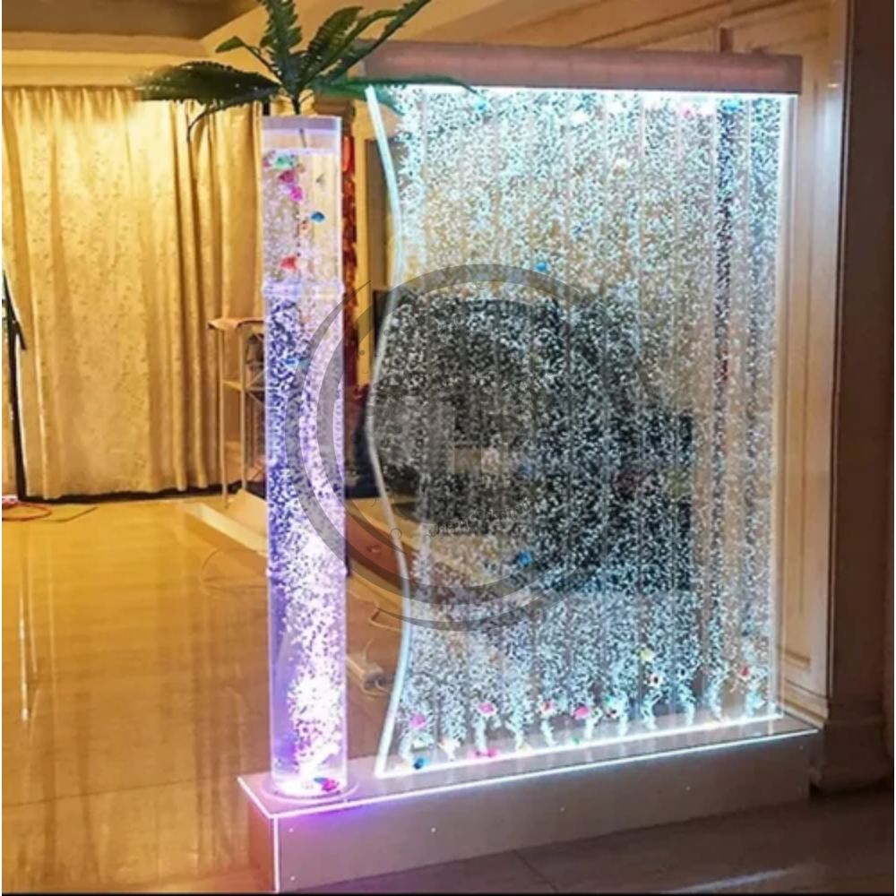 CURVED BUBBLE WALL WITH PILLAR