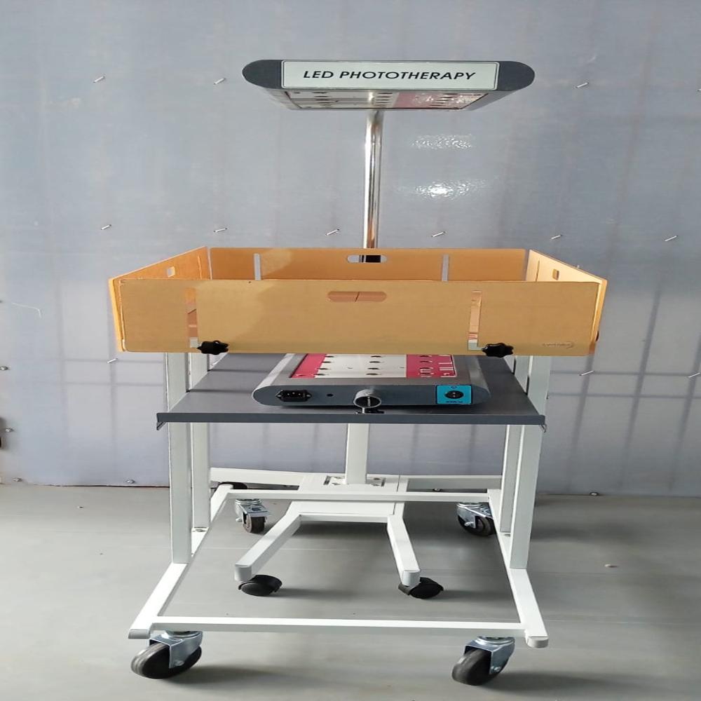 Double Surface Phototherapy Unit - Transparent Acrylic Bassinet 120x60x160 Cm | Dual Light Sources, High-intensity Led, Adjustable Intensity, Integrated Baby Cradle, Digital Timer, Portable Design