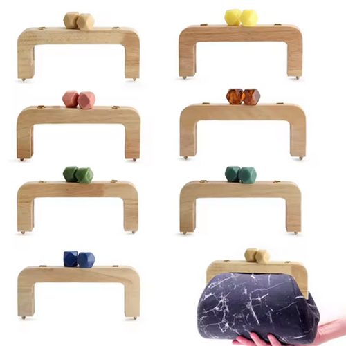 Square Wooden Frame for Women's Handbags