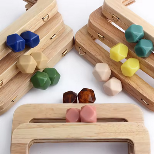 Square Wooden Frame for Women's Handbags