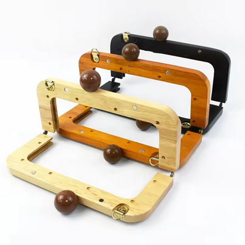 Square Wooden Frame for Women's Handbags