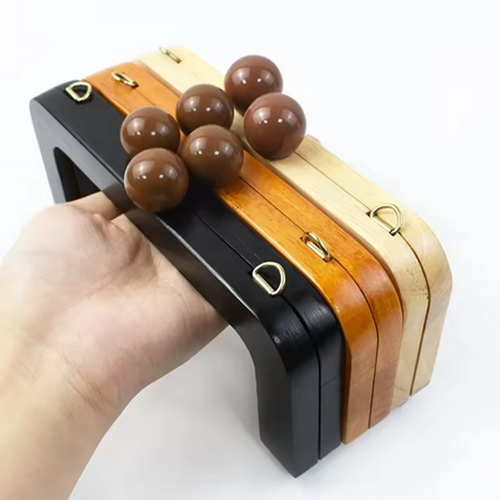 Square Wooden Frame for Women's Handbags