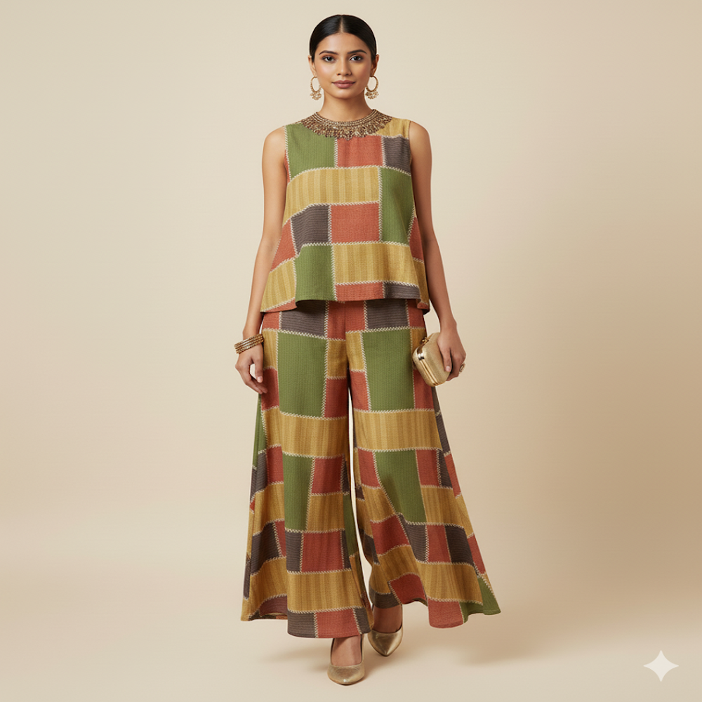  Multi-Color Patchwork Fabric