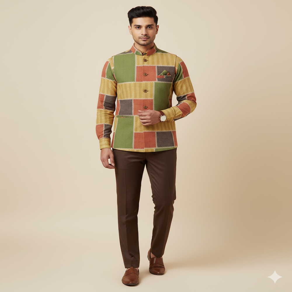  Multi-Color Patchwork Fabric