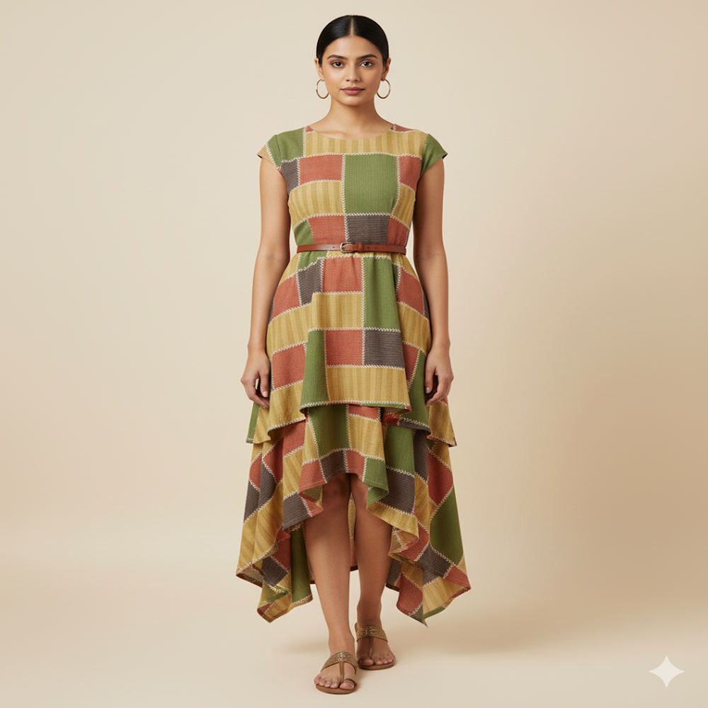  Multi-Color Patchwork Fabric