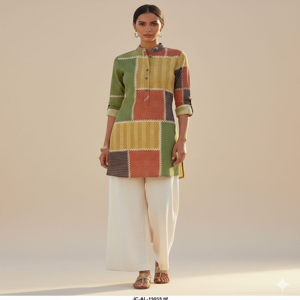  Multi-Color Patchwork Fabric