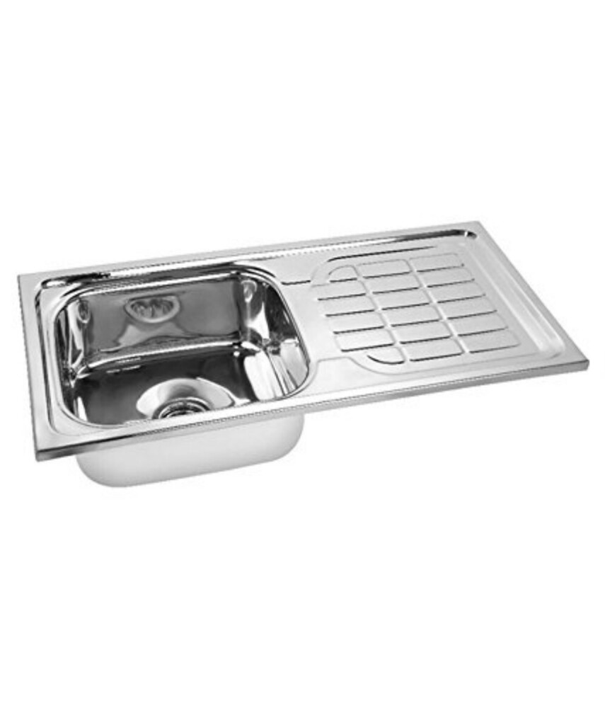 Kitchen Sink With Drain Board - Installation Type: Floor Mounted