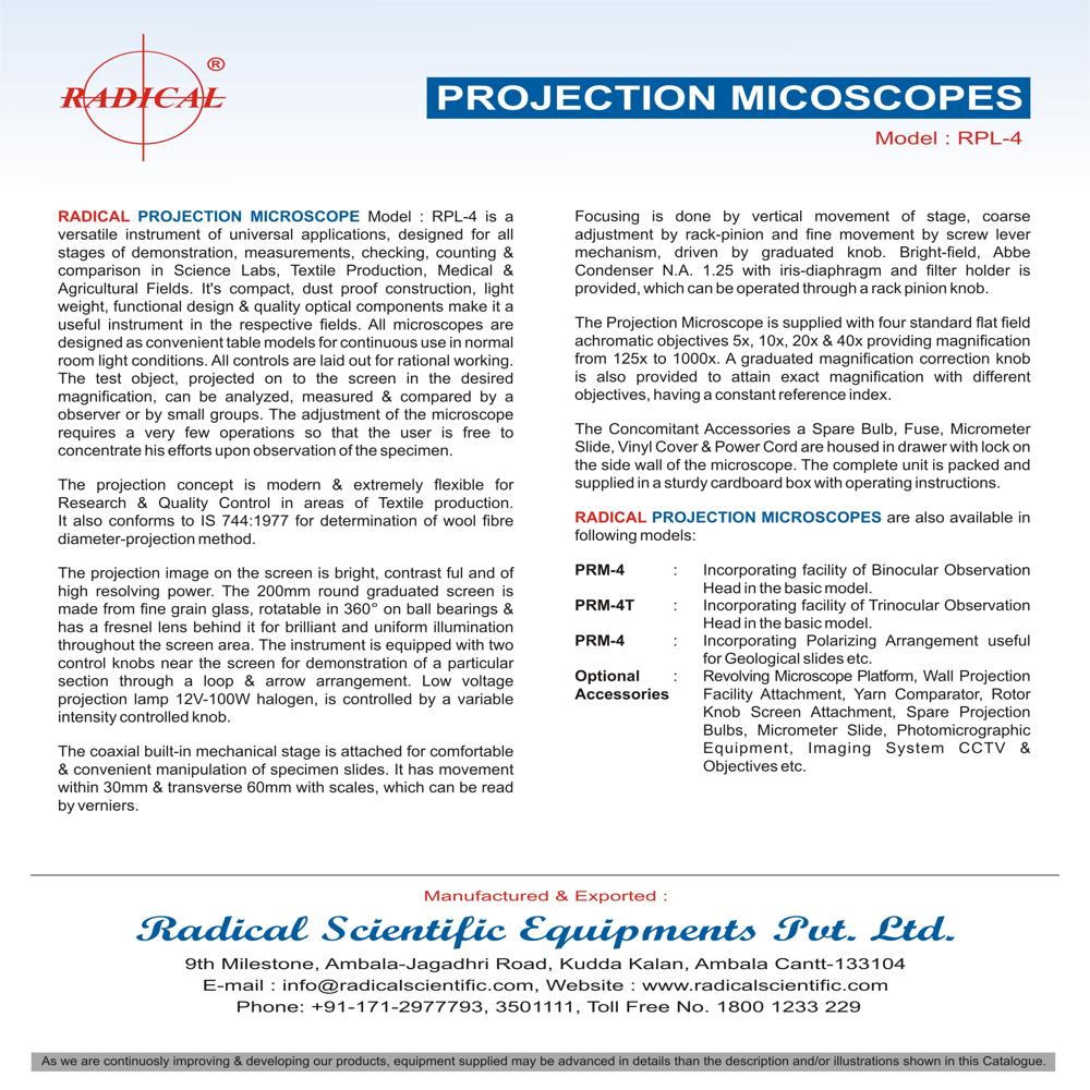 Polarizing Projection Microscope RPL-4
