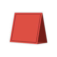 Tent Card - Color: Red