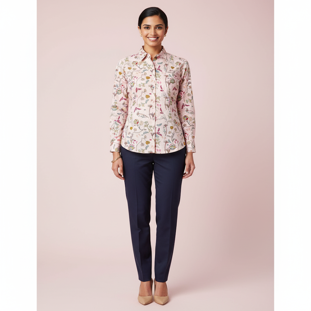 Floral print Pink Fabric