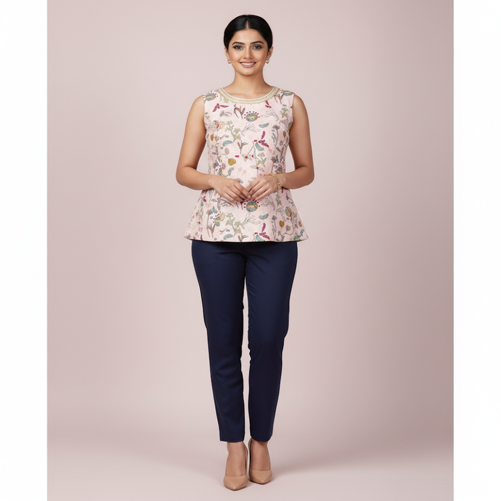 Floral print Pink Fabric