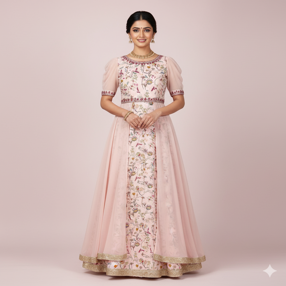 Floral print Pink Fabric