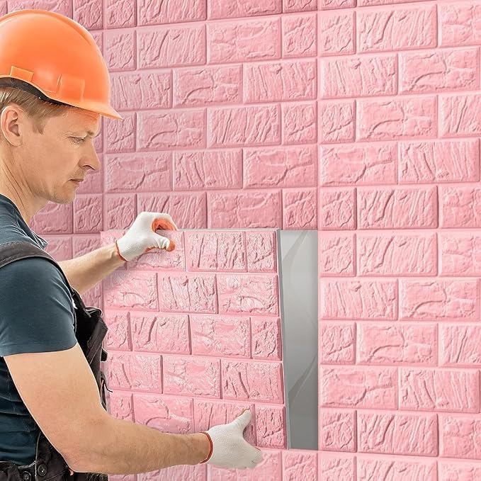 3D Pink Brick Wallpaper - Feature: Soothes Face & Body