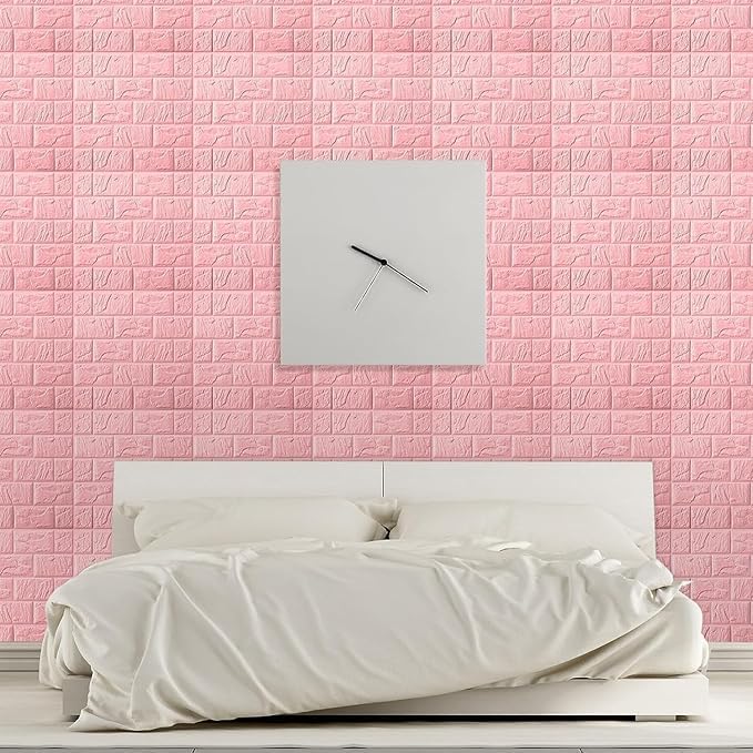 3D PINK BRICK WALLPAPER