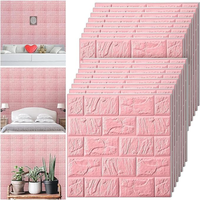 3D PINK BRICK WALLPAPER