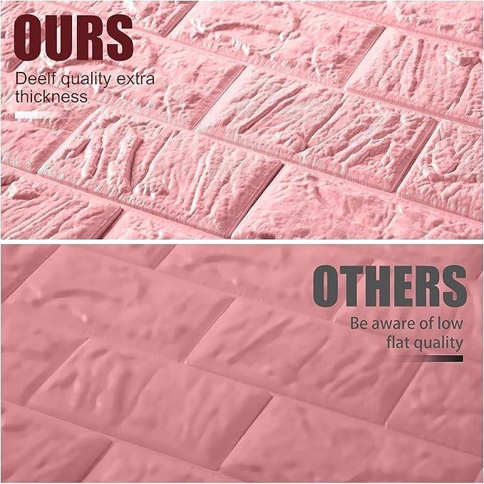 3D PINK BRICK WALLPAPER