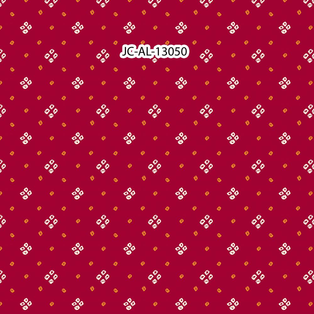 Red Bandhej Print Fabric