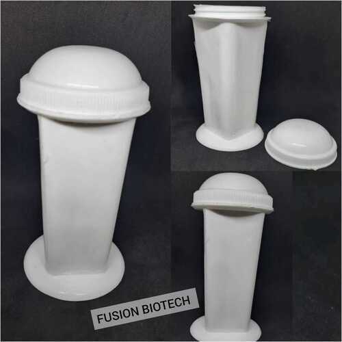 Plastic Coplin Jar - Color: White