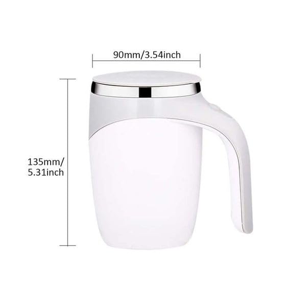 Automatic Magnetic Stirring Coffee Mug - Color: Cream