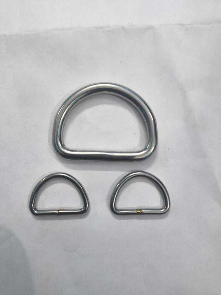 304 Grade Welded Ss D Ring - Color: Silver