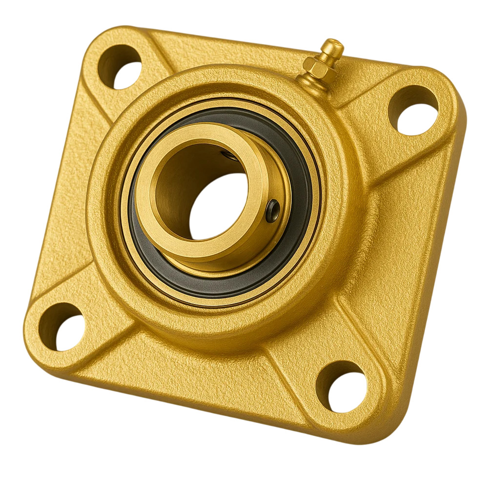 Industrial Pillow Block Bearing - Color: Golden