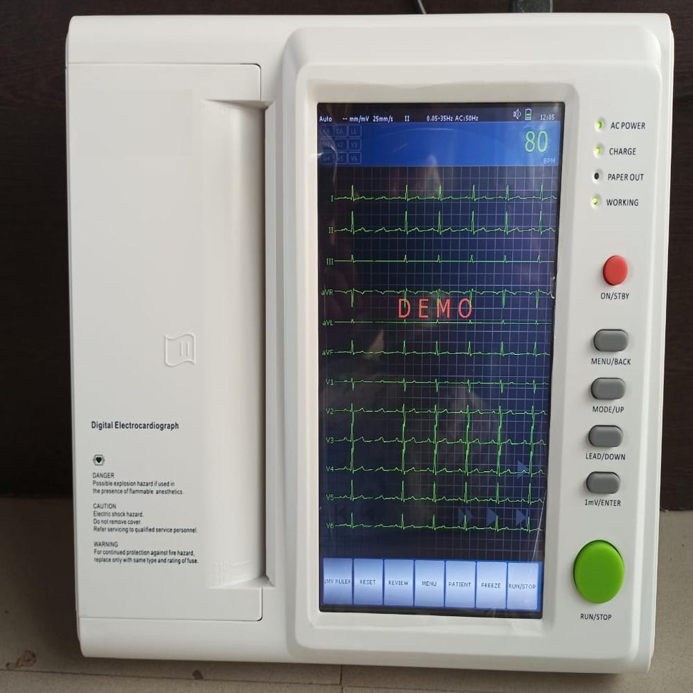 12 CHANNLE ECG WITH TOUCH SCREEN
