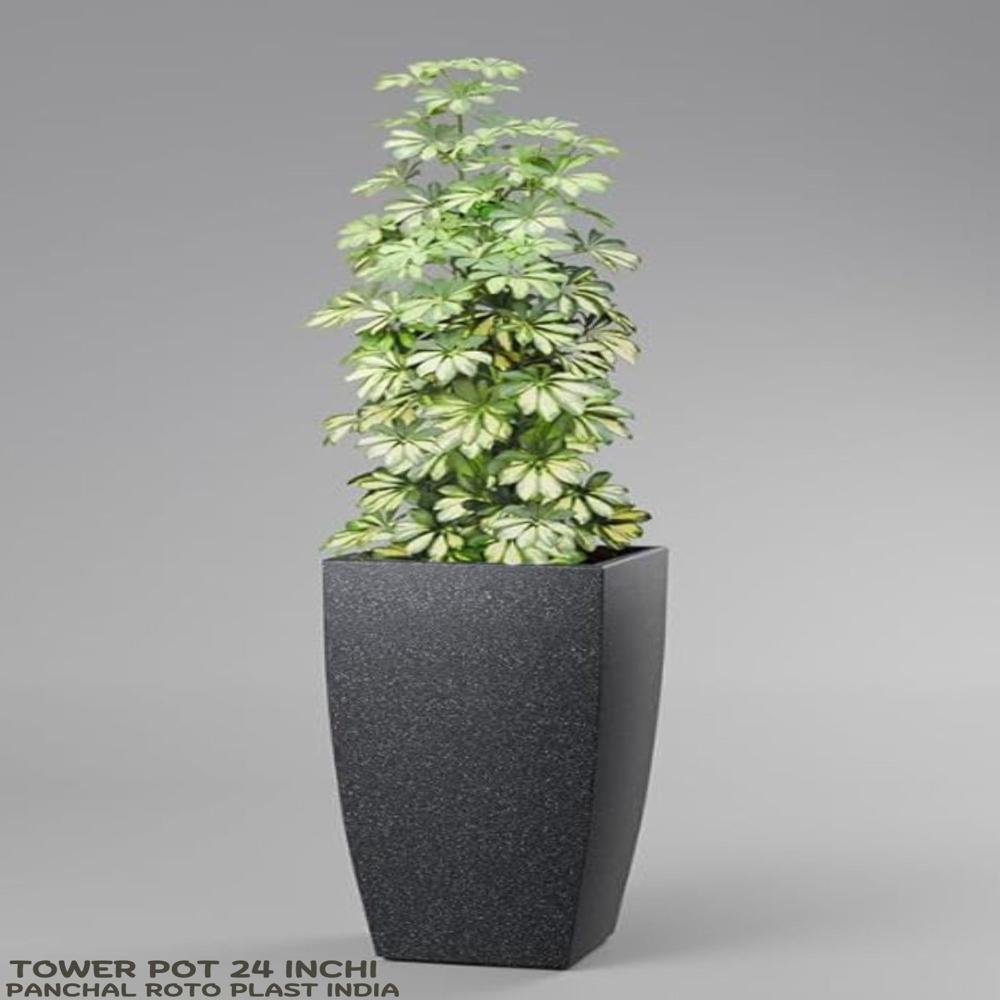 Tower flower pots marble style 24 inchi