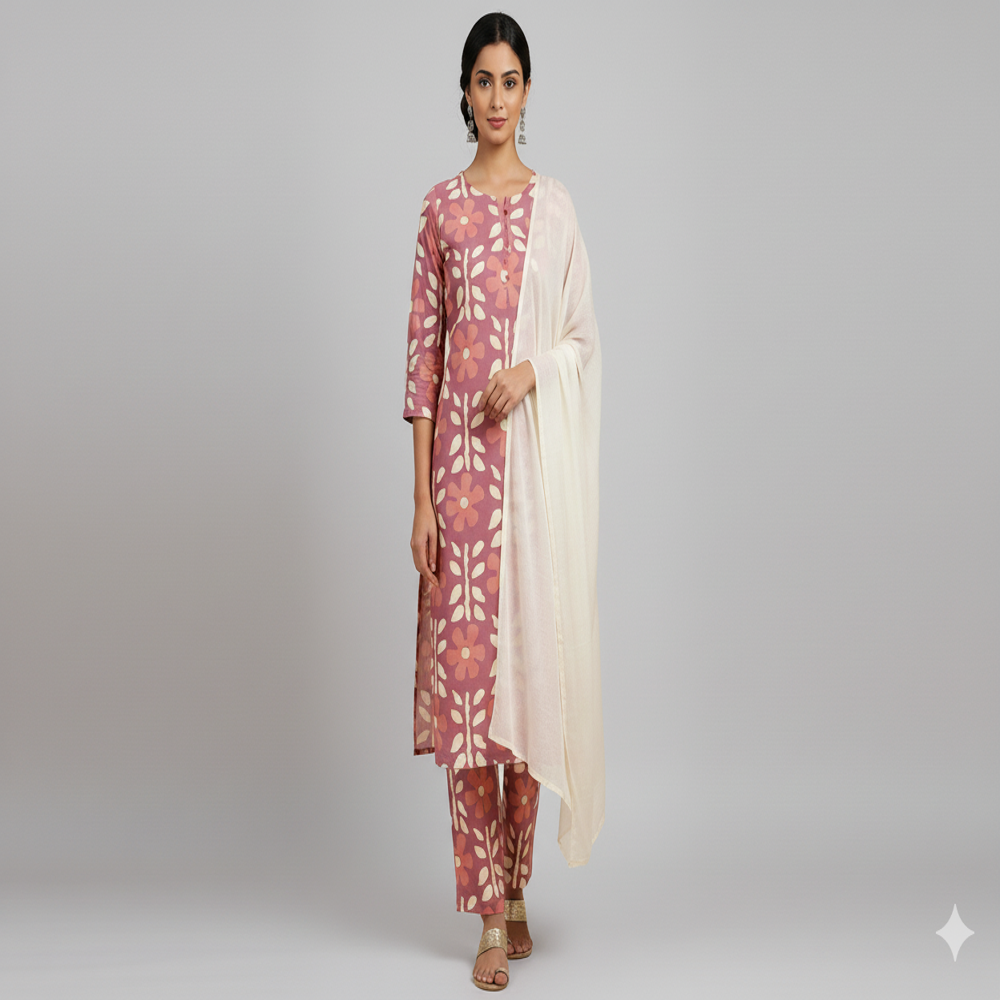 Digital Printed Floral Design Fabric