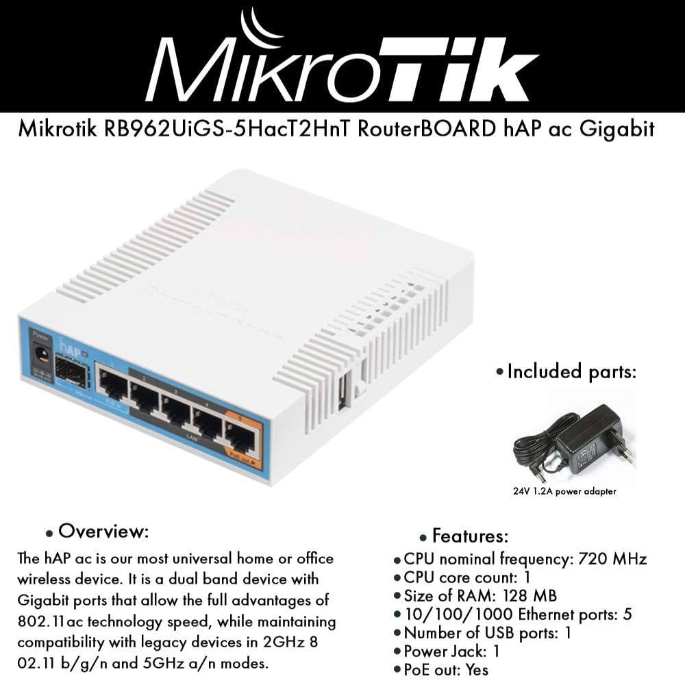 MIKROTIK RouterBOARD hAP ac (RB962UiGS-5HacT2HnT)