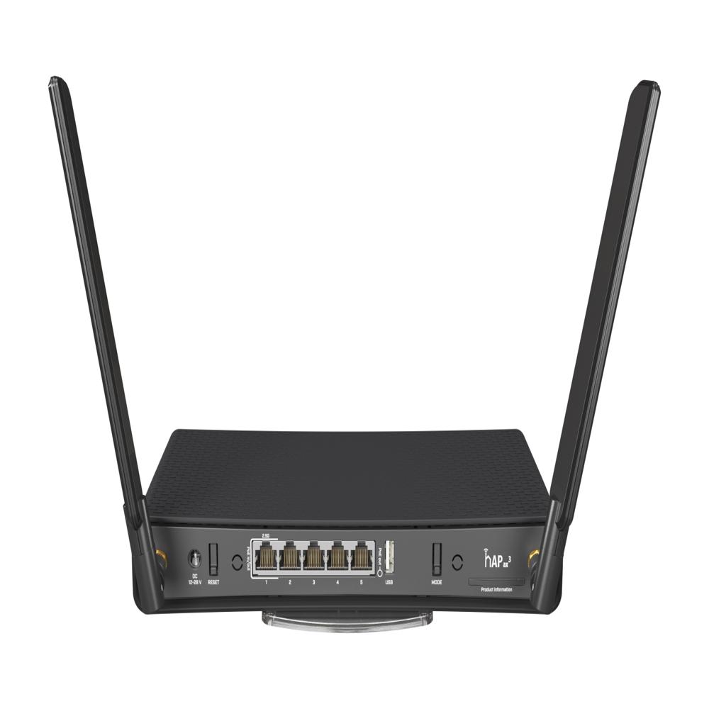 MIKROTIK Wi-Fi 6 AX1800 dual-band router hAP ax3 (C53UiG+5HPaxD2HPaxD)