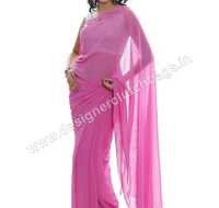 डिजाइनर क्रिस्टलाइज्ड बैंगनी साड़ी