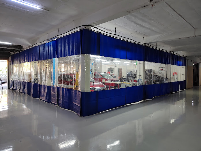 Auto Body Shop Curtain - Color: Transparent
