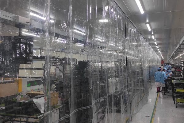 Industrial Warehouse Partition Curtain - Color: Transparent