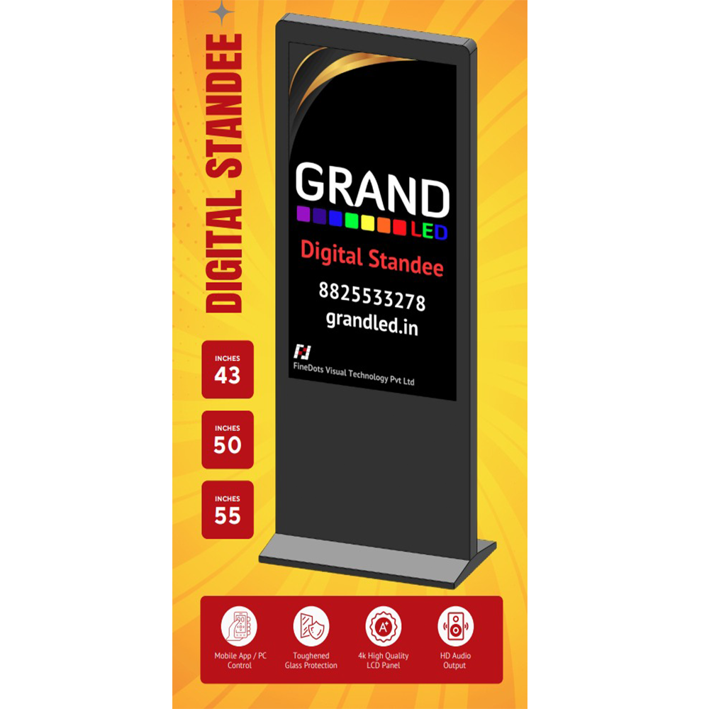 Digital Lcd Standee - Brightness: 350-450 Cd/m Sq