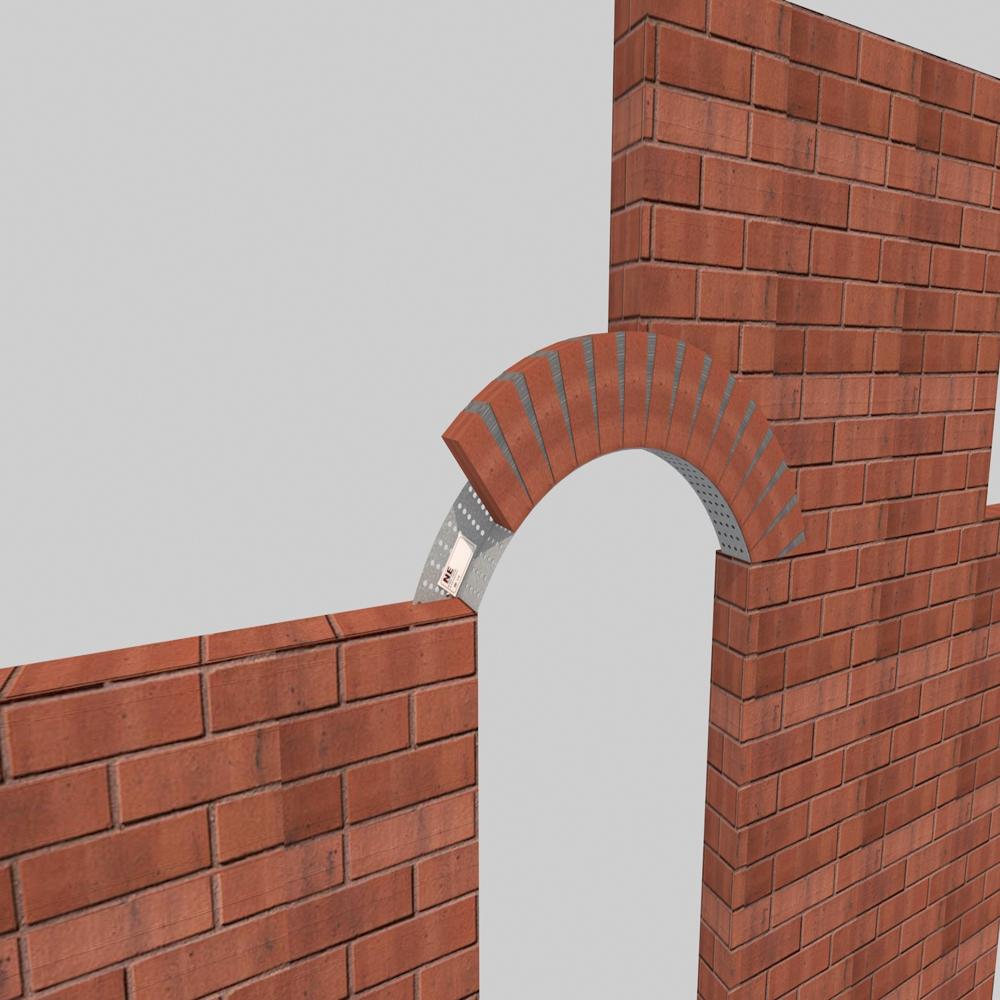 Arch Type Gi Steel Lintel - Color: Silver