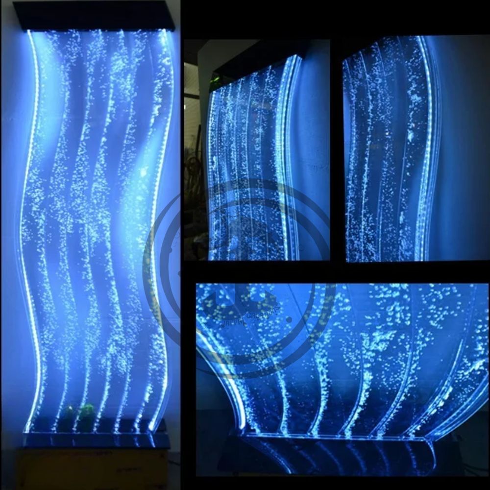 Curved Bubble Panel - Acrylic Sheets, Bent At 15 & 35 Degrees, Two Sheets Merged Together For Enhanced Aesthetic Appeal , Versatile Design