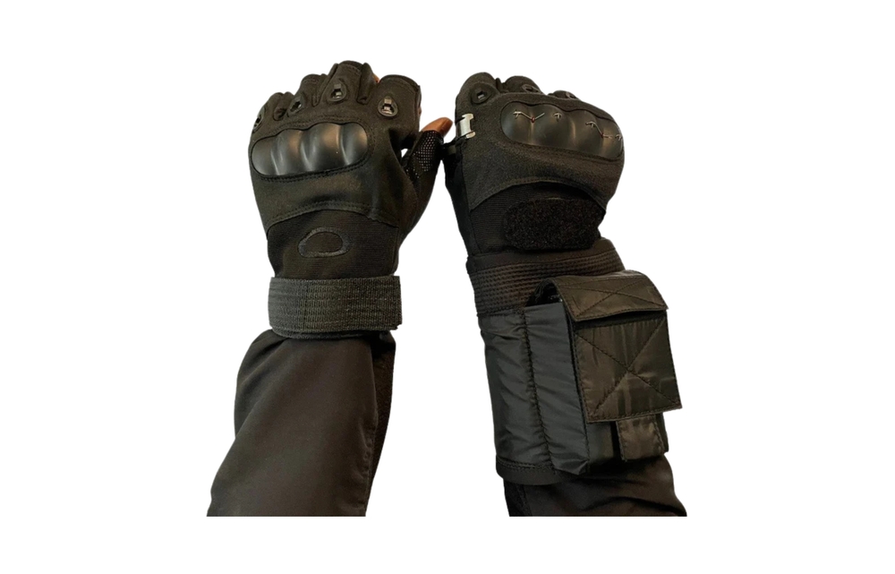 Stun Shock Proof Dorsal Half Finger Military Gloves
