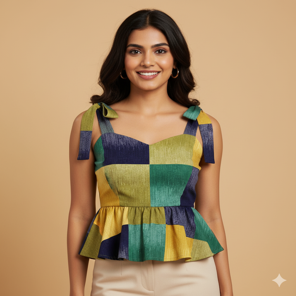 Large-Scale Check Print Fabric