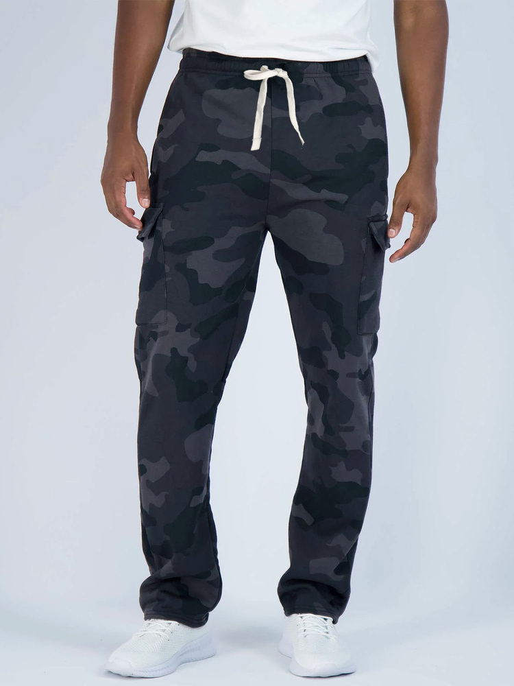 Mens Camo Printed Cargo Joggers