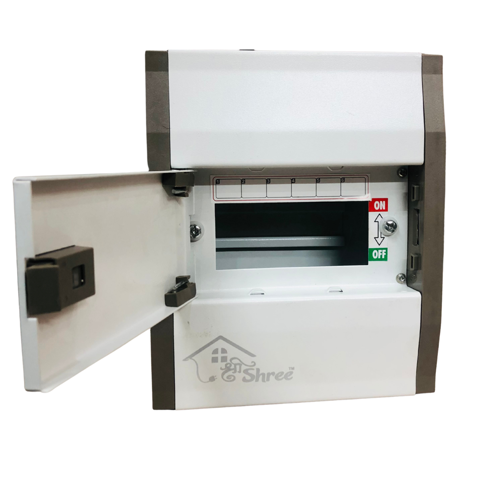 Shree Mcb Distribution Box Rio - Color: White & Gray