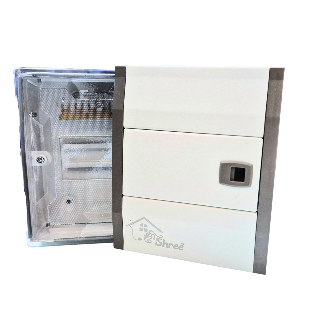 Shree Mcb Distribution Box Rio - Color: White & Gray