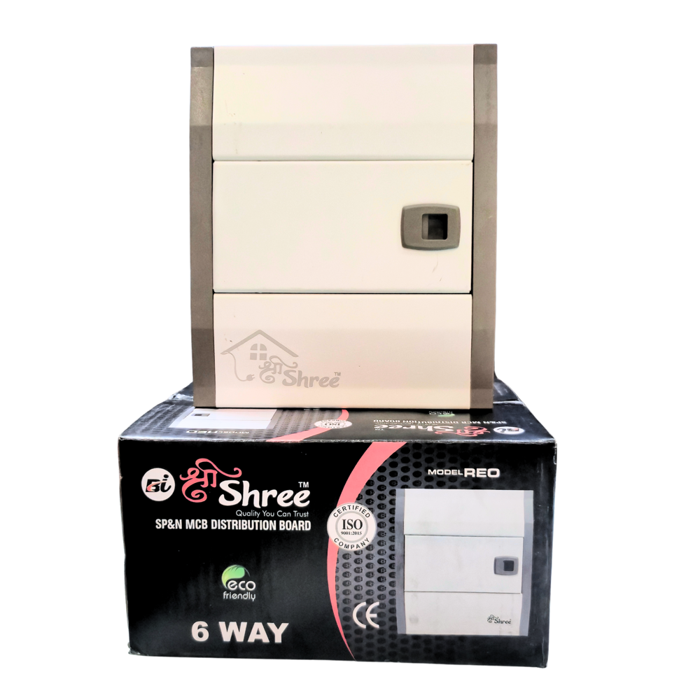Shree Mcb Distribution Box Rio - Color: White & Gray
