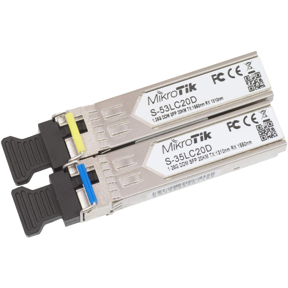 Mikrotik Two Sfp (1.25 G) Module Kit, 20 Km, Single Mode (s-3553 Lc20 D)