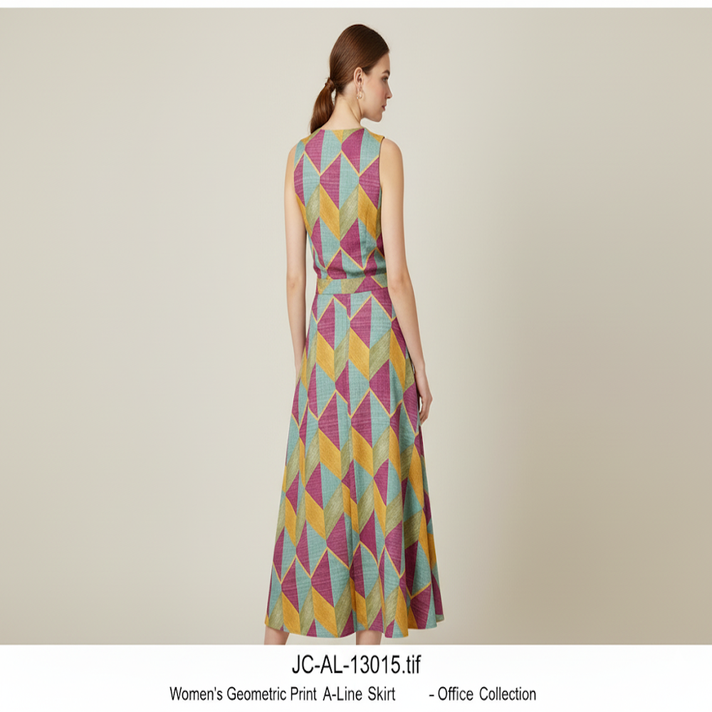 Organza Geometric Print Fabric