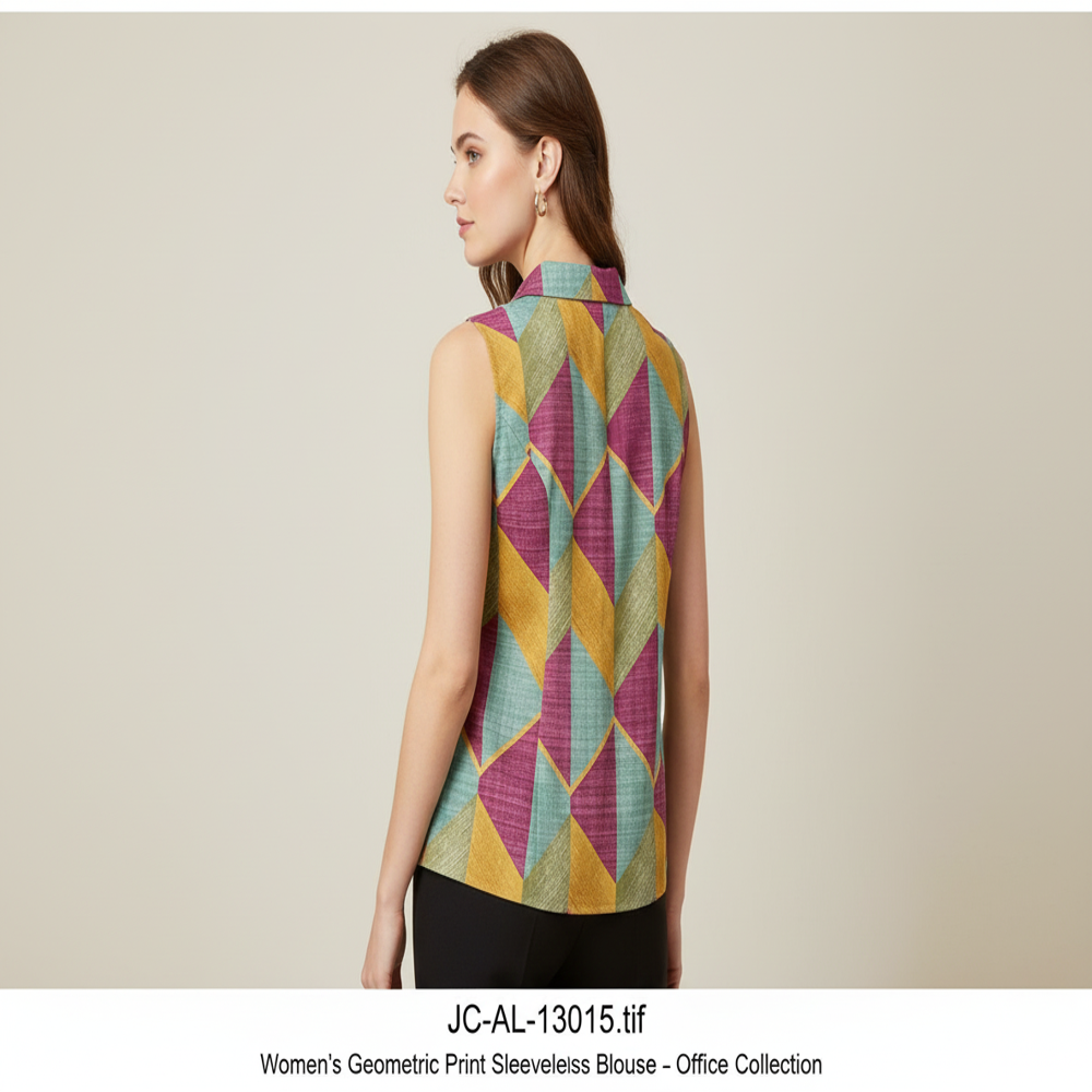 Organza Geometric Print Fabric