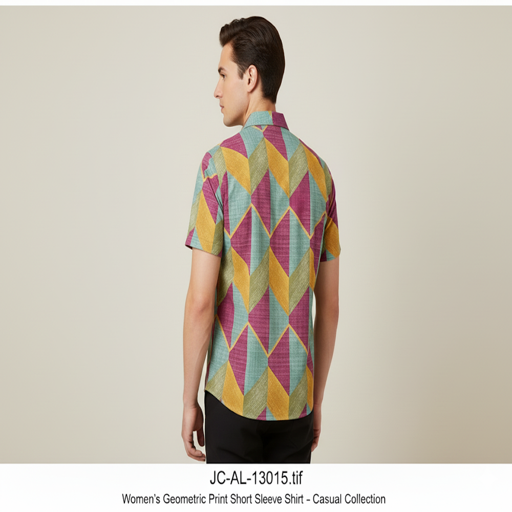 Organza Geometric Print Fabric